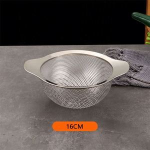 Cesta de drenaje de metal con asa, estilo japonés, de acero inoxidable 201 con filtro microporoso, para lavado de arroz, accesorio de cocina - Product Image 6
