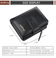 Dompet Pria Berkualitas Tinggi Murah Bahan Kulit PU Minimalis Dompet Koin Pria Resleting Pengunci RFID Tipis Pendek Tahan Air