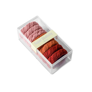Coleteros para el Cabello, Tejidos en Nylon Grueso, Color Sólido, Súper Elásticos, para Cola de Caballo, Uso Casual, Juego en Caja - Product Image 5