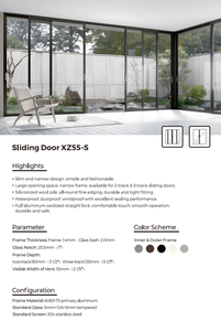 Porte coulissante double vitrage en aluminium Deioux pour patio, villa, balcon extérieur, porte coulissante en verre empilable - Product Image 4