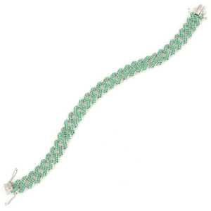 Gm Yeil Tal Gurmet Zincir Bilekik Bracelet intelligent/bracelet en zircon blanc pour femme 0,9 cm 17,3 g - Product Image 1