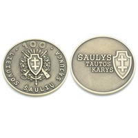 Recuerdo marino personalizado, monedas de desafío de Metal antiguo conmemorativo, antiguo, plateado, coleccionable, 2 euro, a la venta