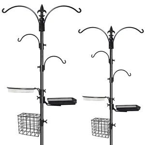 Jh-Mech Groothandel Wall Mount Vogel Feeder Lantaarns Planter Solar Light Hanger Zuignap Hanger Voor Vogel Feeder Pole