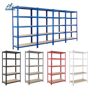 Ready to Ship 5 Tier <strong>Cheapest</strong> Small Space Steel Powder Coated Boltless Racking Shelves Industrial 4-shelf Garage Storage Racks - Product Image 3
