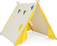 Tente de jeu triangulaire pour enfants en polyester avec structure en bois de pin, vente en gros