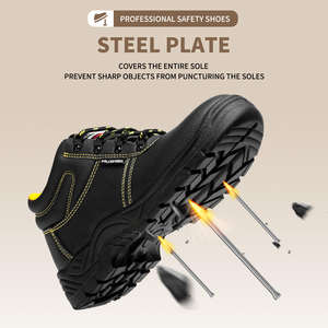 JIANKUN, zapatos de seguridad <span class=keywords><strong>para</strong></span> hombre, placa de acero antiperforación, cuero de vaca en relieve, resistente al agua, punta de acero antigolpes, malla transpirable <span class=keywords><strong>para</strong></span> invierno - Product Image 4