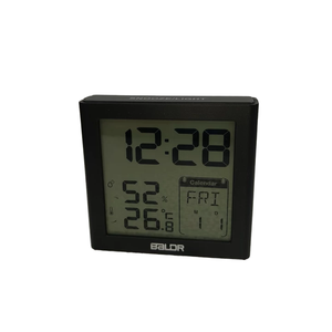 Giải phóng mặt bằng bán baldr vuông kỹ thuật số bàn Đồng hồ nhiệt độ trong nhà và độ ẩm lịch thiết kế hiện đại với Pin hoạt động - Product Image 4