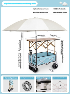 Beijicat OEM Oranje Groothandel Nieuwe Vergrote Opvouwbare Stalen Heftafelblad Kraam Verdikte Doek Kamperen Winkelen Vierwieler - Product Image 4