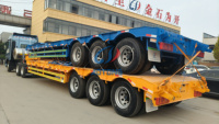Semi-remorque robuste à 6 essieux en acier, capacité 100-200 tonnes, pour le transport de pierres, équipement utilitaire basculant, benne de chargement à vendre