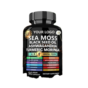 Cápsulas de Suplemento Antioxidante Multivitamínico con Aceite de Semillas Negras, Ashwagandha, Moringa, Jengibre y Musgo Marino, Personalizables OEM/ODM para Adultos - Product Image 1