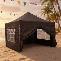 Tente de camping pavillon 3x4,5 mètres en fer et tissu Oxford, imperméable, anti-UV, robuste, toutes saisons, auvent pliant carré