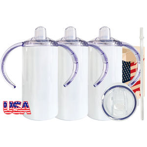 Loupes pour enfants et bébés, 12oz, modèles droits, en acier inoxydable avec couvercle, sucette pour les vierges par sublimation, entrepôt américain - Product Image 1