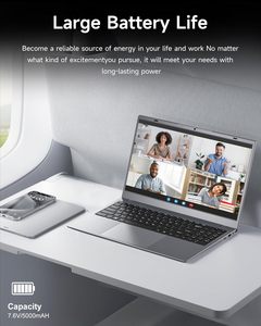 Computadora Portátil de 15.6 Pulgadas, 1920X1080 FHD, AMD 3020e de Doble Núcleo, 8GB DDR4, 256GB SSD, WiFi 5, Perfecta para Aprendizaje en Línea y Negocios - Product Image 2