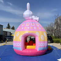 Cabine gonflable géante interactive de lapin de parc de divertissement de tente de maison de bande dessinée pour des événements