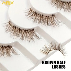Pestañas Postizas A-RIX Marrón 3D con Volumen, de Visón Sintético, Hechas a Mano, Ligeras, Reutilizables, con Banda de Algodón Negra para Maquillaje Diario - Product Image 4