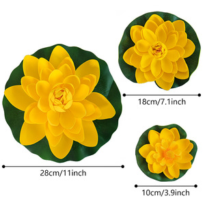 Fleur de lotus artificielle, fausse fleur de lys, accessoires de danse, décoration de bassin, lotus, fleurs artificielles en mousse EVA - Product Image 5