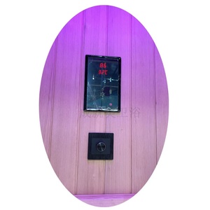 Sauna de Vapor Seco <span class=keywords><strong>con</strong></span> Ondas de Luz Infrarroja Lejana para 2 Personas, <span class=keywords><strong>con</strong></span> Construcción de Madera de Hemlock, para Uso en Casa, Hotel o Casa de Huéspedes - Product Image 4