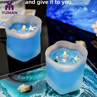 Bougie parfumée artisanale en gel dans un bocal en verre, aromathérapie moderne, parfum longue durée, décoration d'intérieur, cadeau d'anniversaire de luxe, vente en gros