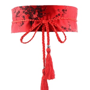 Moda Hanfu estilo chino bordado cinturones de tela accesorios con cintura ancha atada con un cinturón - Product Image 2