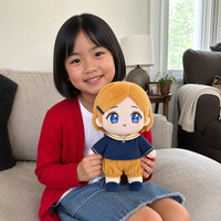 Peluche Anime Personnalisée sur Mesure, Figurine et Décorations Séparables, Poupée en Peluche Personnalisée en Position Debout ou Assise pour Cadeau