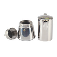 Cafetière à expresso pour cuisinière, design classique, en acier inoxydable, avec construction durable et isolation thermique