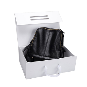 Custom 2mm Thick Folding Gift <b>Box</b> with Ribbon Glossy Lamination Flat Fold Cardboard Telescopic Rigid Boxes Packaging - Product Image 4