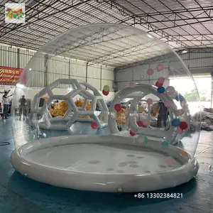 Langsung dari pabrik dekorasi balon rumah dome transparan tenda gelembung tiup untuk terowongan tunggal