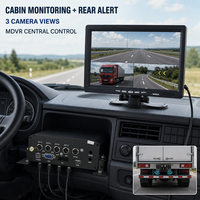 Système de caméra radar de stationnement pour camion et bus, kit d'aide à la marche arrière à 3 caméras, étanche IP69K, 1080P, sécurité de recul