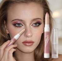 Eyeshadow Berkilau dengan Tekstur Krim Halus, Tidak Mudah Menggumpal, Tahan Air, Desain Dua Warna untuk Pemakaian Sepanjang Hari