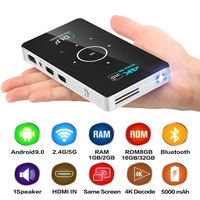 Agréable P6 Mini Projecteur DLP Android 9.0 WiFi Sans Fil Portable Film Home Cinéma Pour Smartphone Miracast Airplay