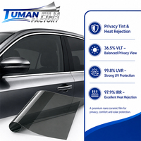 Película para Ventanas de Automóviles Tuman Nano Cerámica de Carburo de Titanio, Privacidad Equilibrada, 36.5% VLT, 99.8% UVR, 97.9% IRR