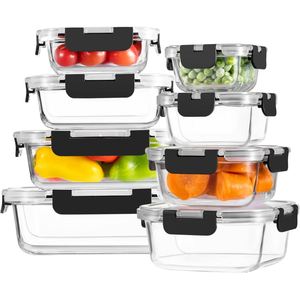 2025 New Product Best Design Partition Glass Food Storage <b>Containers</b> PP + Silicone Lids Microwavable Eco-Friendly Meal Prep - Product Image 1