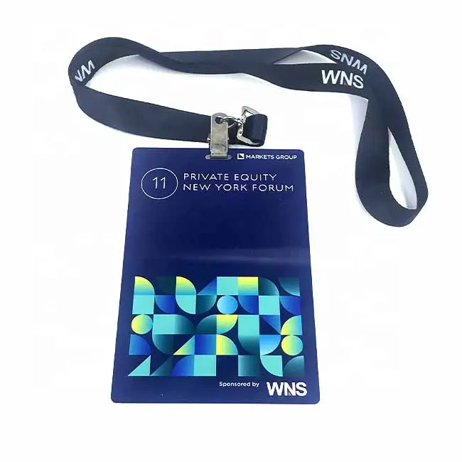 Badges VIP PASSES pour événements et salons professionnels Lanyard en plastique PVC personnalisé imprimé