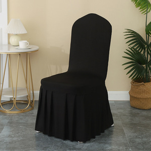 Fundas para Sillas <span class=keywords><strong>con</strong></span> Falda, Fundas Elásticas <span class=keywords><strong>con</strong></span> Falda, Protector de <span class=keywords><strong>Silla</strong></span> Universal Lavable para Comedor, Hotel, Ceremonia, Fiesta - Product Image 4