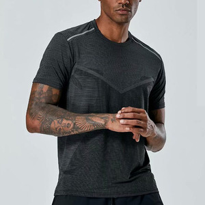 थोक कस्टम लोगो रिक्त टी शर्ट संकुचित त्वरित सूखी Activewear जिम कसरत चलाने टी शर्ट पुरुषों टी शर्ट - Product Image 4