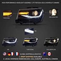 Ensemble de phares LED RGB pour Chevrolet Camaro 2014-2015 5e génération SS DRL à faisceau double séquentiel avec lentille, lampe avant