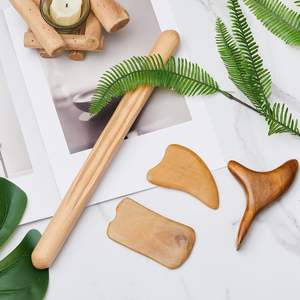 Holztherapie-Massagewerkzeuge Holz-Massagegerät für Körperformung Massage-Werkzeugset Holztherapie zur Muskelentspannung - Product Image 6