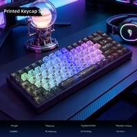 [Carbon-Fiber Dual-Color Printed Keycaps] Cross-Border Best-Seller PC Forged Pattern Mechanical Keyboard Keycaps Blister-Packed