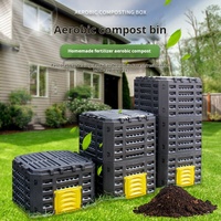 L1 Poubelle à compost en plastique pliable pour l'extérieur Poubelle à compost pour engrais de jardin pratique