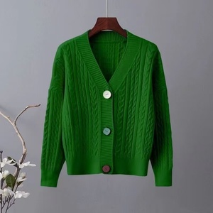 Maglione donna autunno e inverno giacca larga e sottile casual <span class=keywords><strong>cardigan</strong></span> in lana lavorato a maglia - Product Image 4