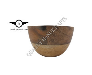 Bol à fruits secs classique en bois de manguier fait à la main de la meilleure qualité bol à salade sculpté artisanal de qualité pour la vaisselle d'épices aux fruits - Product Image 2