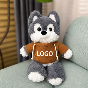 Nuevo Peluche de <span class=keywords><strong>Lobo</strong></span> y Husky, Juguete de Peluche Suave, Almohada para Dormir para Niños, Logotipo Personalizado Disponible - Product Image 3
