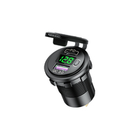 Kewig Chargeur de voiture personnalisé à deux ports Adaptateur de charge rapide avec affichage numérique de la tension PD QC3.0 pour ordinateur portable