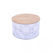 Modèles phares : Ensembles de boîtes rectangulaires en fer blanc pour café et thé en vrac avec couvercle en bambou, impression offset sur bois, couleur personnalisée