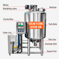 Réservoir de refroidissement vertical pour lait en acier inoxydable de 500 litres, refroidisseur de lait laitier