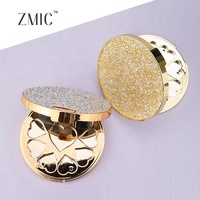 Private Label Glitter Gold Benutzer definierte Lidschatten-Palette Runde 10-Farben-Herzform Pan Makeup Shimmer Luxus-Palette für leere Lippen
