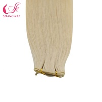 Extensions de cheveux vierges russes doublement étirés de qualité supérieure, tissage Genius, vente en gros d'usine pour les professionnels des salons de coiffure