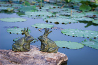 Artisanat métallique de haute qualité, style européen, grenouille du roi en fonte, décoration de jardin et de cour, ornements pour la maison, vente en gros