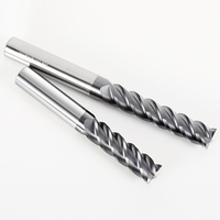 HANDERK Hrc60 CNC mèches de routeur 4 cannelures fraise en carbure de tungstène ensemble de fraises en bout pour CNC Machine-outil