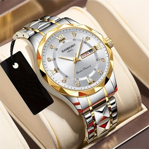 Reloj de Pulsera de Cuarzo de Acero Inoxidable para Hombre, Diseño Moderno, con Indicador de Día, Reloj de Lujo para Hombre de Negocios - Product Image 2